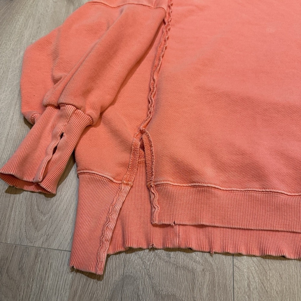 Free People Camden Sweatshirt In Orange Size Medium Oversized - Picture 3 of 9